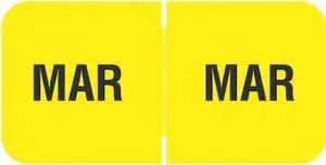 Barkley FMBLM Compatible "Mar" Month Labels, Laminated Stock,1-1/2" x 3/4", Individual Months - Roll of 250