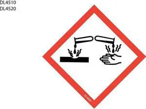 4" x 4" Hazcom-Corrosion labels (500 per Roll)