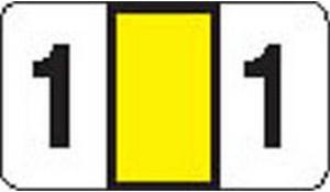 POS Compatible Numeric "1" Labels, Laminated Stock, 15/16" X 1-5/8" Individual Numbers - Roll of 500