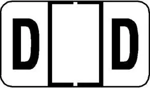 Jeter 7200 Compatible "D" Labels, Laminated Stock, 15/16" X 1-5/8", Individual Letters - Pack of 240