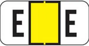 Jeter Compatible "E" Labels, Polylaminated Stock, 3/4 " X 1-1/2" Individual Letters - Roll of 500