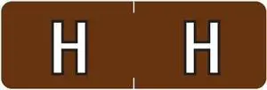 Barkley ABAM Compatible Mini "H" Labels, Laminated Stock, 1/2" X 1-1/2" Individual Letters - Roll of 500