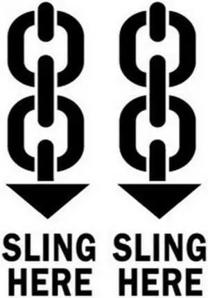 3" x 4" Sling Here Labels (500 per Roll)