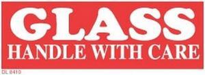 1-1/2" x 4" Glass Handle With Care Labels (500 per Roll)