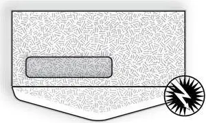 #10 Postage Meter Digi-Clear Window Confetti Tint, 4-1/8" x 9-1/2", White, Diagonal Seams, Laser Compatible (Box of 500)