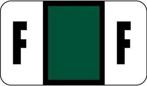 Safeguard Compatible "F" Labels, Laminated Stock, 15/16" X 1-5/8" Individual Letters - Roll of 500