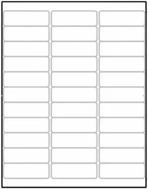 Laser Label Sheet, 2-5/8" x 7/8" Laser Finish, Flat Sheet and Pre-Die Cut Labels (Box of 100)