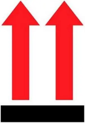 4" x 6" Arrows Up Labels (500 per Roll)