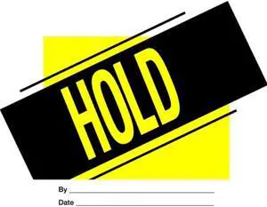 4" x 4" Hold Labels (500 per Roll)