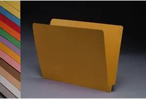 14pt Goldenrod Folders, Full Cut 2-Ply END TAB, Letter Size (Box of 50)