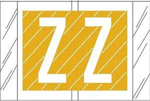 Tabbies Compatible "Z" Labels, Laminated Stock, 1" X 1-1/2" Individual Letters - Roll of 500