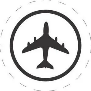 2" Diameter Plane No Air Eligible Text Circle Labels (500 per Roll)