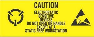 1" x 2-1/2" Caution Electrostatic Sensitive Devices Labels (500 per Roll)
