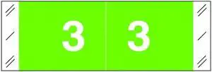 Tabbies 11850 Compatible Numeric "3" Labels, Laminated Stock, 1/2" X 1-1/2" Individual Numbers - Roll of 500