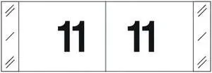 Tabbies 11830 Compatible Numeric "11" Labels, Laminated Stock, 1/2" X 1-1/2" Individual Numbers - Roll of 500