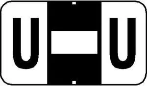 Jeter 7200 Compatible "U" Labels, Laminated Stock, 15/16" X 1-5/8", Individual Letters - Pack of 240