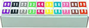 IFC CL3300 Compatible Numeric "0-9" Labels, Laminated Stock,1-7/8" x 1-7/8" Complete Set - 10 Rolls of 500