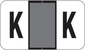 Jeter 0200 Compatible "K" Labels, Laminated Stock, 15/16" X 1-5/8" Individual Letters - Roll of 500