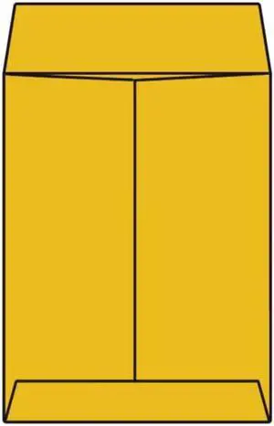 Open End King Size Catalog Envelopes, 13" x 17", 28#, Tan / Brown Kraft, Center Seam, Ungummed Flaps (Box of 100)