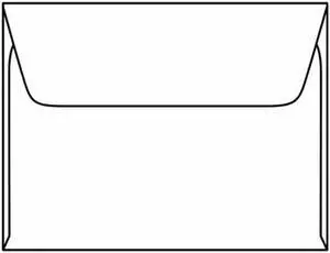 #A-10 Machine Insertable Announcement Envelopes, 6" x 9-1/2", 24#, White, Rounded Flaps (Box of 500)