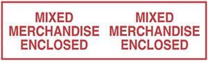 2" x 1000 Yd 1.9 mil Polyprop Hot Melt "Mixed Merchandise Enclosed" Printed Tape (Case of 6 Rolls) 2" x 1000 Yd 1.9 mil Polyprop Hot Melt "Mixed Merchandise Enclosed" Printed Tape (Case of 6 Rolls)