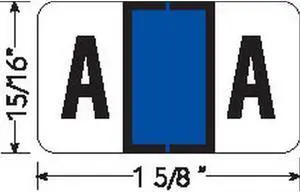 Jeter 0200 Compatible "A" Labels, Laminated Stock, 15/16" X 1-5/8" Individual Letters - Roll of 500