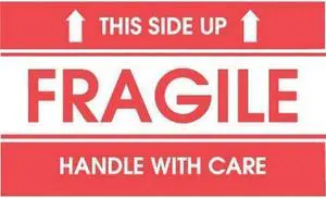 2" x 3" Fragile This Side Up Labels (500 per Roll)
