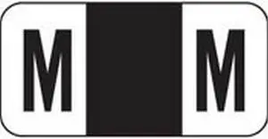 Jeter Compatible "M" Labels, Polylaminated Stock, 3/4 " X 1-1/2" Individual Letters - Roll of 500