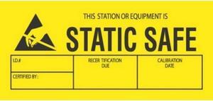 1-3/4" x 3" Static Safe Labels (500 per Roll)