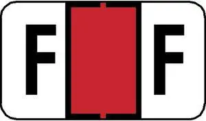 Jeter 7200 Compatible "F" Labels, Laminated Stock, 15/16" X 1-5/8", Individual Letters - Pack of 225