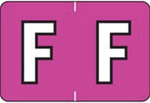 Colwell Compatible Alpha "F" Labels, Polylaminated Stock, 1" X 1-1/2" Individual Letters - Pack of 225