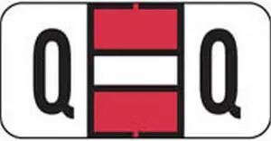 Jeter Compatible "Q" Labels, Polylaminated Stock, 3/4 " X 1-1/2" Individual Letters - Roll of 500