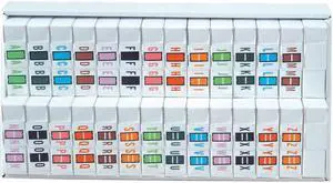 File Doctor FDAV Compatible Alpha Labels, Complete Set, Vinyl Stock, 1-1/4" X 1 - 27 Rolls of 500