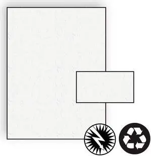 Business Card Stock, 8-1/2" x 11", 80#, Recycled, Fiber-Added, Acid Free, Smooth Imaging Finish, Whitecliff (Box of 250)