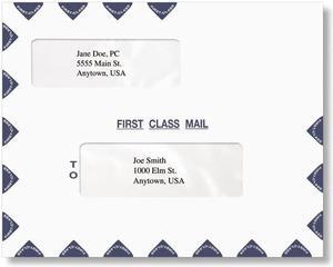 Landscape Envelope for Ultra Tax Only, Peel & Seal, Double Window, 9-1/2" x 12", Pack of 50