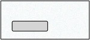#9 Automobile Invoice Envelopes, 3-7/8" x 8-7/8", 24# White, Diagonal Seam, Blue Wesco Tint, Poly Window (Box of 500)
