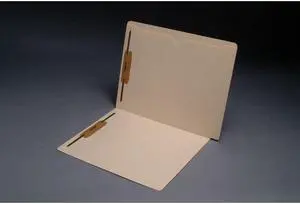 11pt Manila Folders, Full Cut END TAB, Letter Size, Full Open Top Back Pocket, Fasteners Pos #1 & #3 (Box of 50)