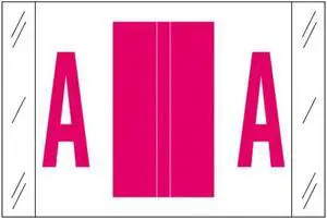 Tabbies Compatible "A" Labels, Polylaminated 100# Stock, 1 " X 1-1/2" Individual Letters - Roll of 500