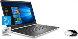 HP 15.6" HD Touchscreen Laptop, Intel Core i5-1035G1, 8GB Memory, 256GB SSD, HP Wireless Mouse, 2 Year Warranty Care Pack with Accidental Damage Protection, Windows 10 Home - 15-dy1755cl