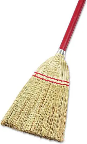 Boardwalk Lobby/Toy Broom Corn Fiber Bristles 39" Wood Handle Red/Yellow 12/Carton 951TCT