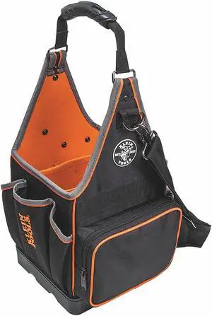 KLEIN TOOLS 554158-14 Tool Tote, Black, Polyester, 20 Pockets