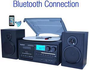 Boytone BT-28SPB, Bluetooth Classic Style Record Player Turntable with AM/FM Radio,