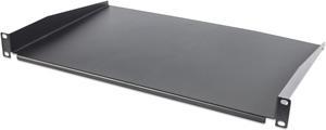 Intellinet 19" Cantilever Shelf, 1U, 300 mm (11.8 in.) Shelf Depth, Non-Vented, Black