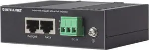 Intellinet Industrial Gigabit Ultra PoE Injector, 1 x 60 W Port, IEEE 802.3bt/at/af Power over Ethernet (Ultra POE/PoE+/PoE), Metal Housing