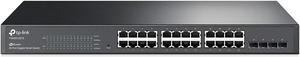 TP-Link 24 Port Gigabit Switch | Smart Managed Switch w/ 4 SFP Slots | Rackmount | Limited Lifetime Protection | Support L2/L3/L4 QoS, IGMP and Link Aggregation | IPv6 and Static Routing (T1600G-28TS)