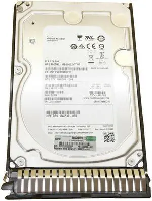 HEWLETT PACKARD ENTERPRISE 861750-B21 HPE 6TB SATA 7.2K LFF SC 512E DS HDD