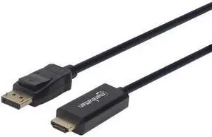 Manhattan 153195 4K @ 60 Hz DisplayPort to HDMI Cable (3-Foot)