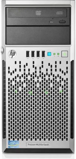 HPE 768729-001 ProLiant ML310e G8 v2 4U Micro Tower Server - 1 x Intel Xeon E3-1241 v3 3.50 GHz - 8 GB RAM - 500 GB HDD - (1 x 500GB) HDD Configuration - Serial ATA/600 Controller