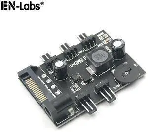5 Channel Computer PC Case CPU Cooler 3pin cooling fan speed temperature controller, 5 Way 3 pin Fan Hub Power Supply Splitter by SATA 15 pin 5 Channel Computer PC Case CPU Cooler 3pin cooling fan speed temperature controller, 5 Way 3 pin Fan Hub Power Supply Splitter by SATA 15 pin