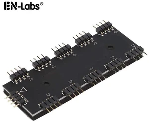 EnLabs 12V 1 To 10 AURA RGB Lighting Hub,10 port Lightning Synchronous Extension Hub to Motherboard for RBW LED Fan Compatible w/ GIGABYTE,ASUS,MSI,ASRock AURA Motherboard-1FT Female RGB Cable Include EnLabs 12V 1 To 10 AURA RGB Lighting Hub,10 port Lightning Synchronous Extension Hub to Motherboard for RBW LED Fan Compatible w/ GIGABYTE,ASUS,MSI,ASRock AURA Motherboard-1FT Female RGB Cable Include